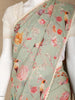 Green Floral Designed Georgette Fancy Saree - Diadem