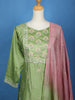Green Floral Designed Georgette Salwar Suit