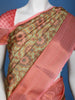 Green Floral Designed Kora Printed Saree - Diadem