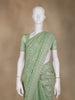 Green Floral Designed Organza Designer Saree - Diadem