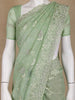 Green Floral Designed Organza Designer Saree - Diadem