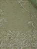 Green Floral Designed Organza Designer Saree - Diadem