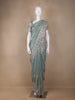 Green Floral Designed Organza Designer Saree - Diadem