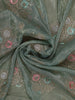 Green Floral Designed Organza Designer Saree - Diadem
