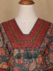Green Floral Design Printed Cotton Salwar Suit - Diadem