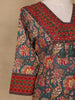 Green Floral Design Printed Cotton Salwar Suit - Diadem