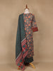 Green Floral Design Printed Cotton Salwar Suit - Diadem