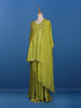 Green Floral Designed Raw Silk Salwar Suit - Diadem