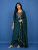 Green Floral Designed Cotton Salwar Suit