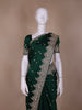 Green Floral Designed Satin Saree - Diadem