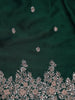 Green Floral Designed Satin Saree - Diadem