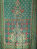 Green Floral Designed Semi Silk Kaftan Suit