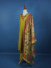 Green Floral Designed Semi Silk Salwar Suit - Diadem