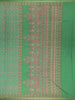 Green Floral Designed Semi Silk Saree - Diadem