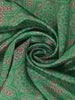 Green Floral Designed Semi Silk Saree - Diadem