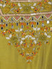 Green Floral Designed Semi Silk Sharara Salwar Suit