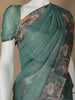 Green Floral Designed Tissue Organza Saree - Diadem