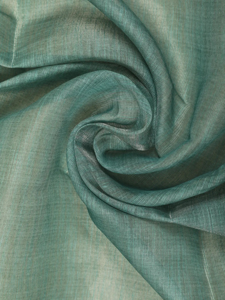 Green Floral Designed Tissue Organza Saree - Diadem