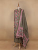 Green Floral Designed Cotton Salwar Suit - Diadem