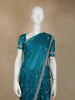 Green Floral Embroidered Organza Designer Saree - Diadem