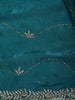 Green Floral Embroidered Organza Designer Saree - Diadem