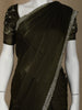 Green Floral Embroidered Organza Designer Saree - Diadem