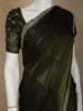 Green Floral Embroidered Organza Designer Saree - Diadem