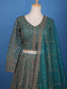 Green Floral Embroidery Bridal Net Lehenga - Diadem