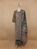 Green Floral Embroidery Semi Silk Salwar Suit - Diadem