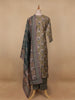 Green Floral Embroidery Semi Silk Salwar Suit - Diadem