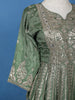 Green Floral Mirror Zari Embroidery Georgette Lehenga - Diadem