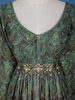 Green Floral Motif Bead Work Cotton Gown - Diadem