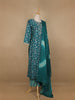 Green Floral Printed Cotton Salwar Suit - Diadem