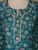 Green Floral Printed Cotton Salwar Suit - Diadem