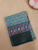 Green Floral Printed Cotton Saree - Diadem