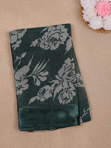 Green Floral Prints Fancy Georgette Saree - Diadem