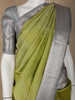 Green Floral Woven Pure Kanchipuram Silk Saree - Diadem