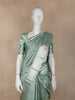 Green Floral Woven Pure Kanchipuram Silk Saree - Diadem