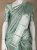 Green Floral Woven Pure Kanchipuram Silk Saree - Diadem