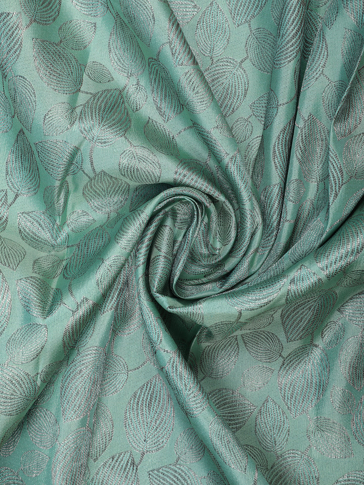 Green Floral Woven Pure Kanchipuram Silk Saree - Diadem