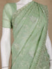 Green Floral Designed Organza Designer Saree - Diadem