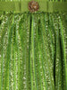 Green Glitter Work Party Gown for Girls