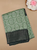 Green Paisley Designed Fancy Cotton Saree - Diadem