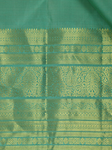 Green Paisley Weave Pure Kanchipuram Silk Saree - Diadem