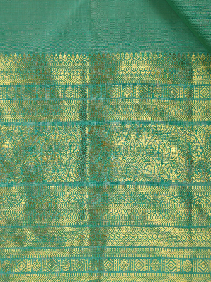 Green Paisley Weave Pure Kanchipuram Silk Saree - Diadem