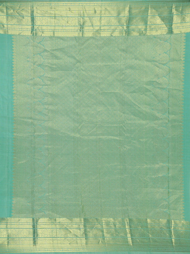 Green Paisley Weave Pure Kanchipuram Silk Saree - Diadem