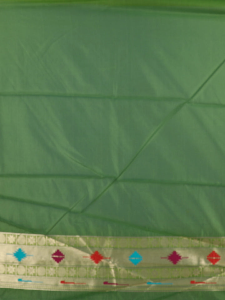 Green Peacock Designed Soft Silk Saree - Diadem