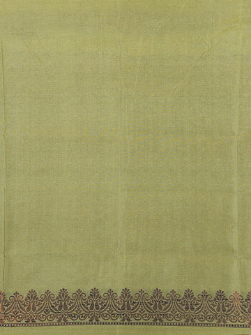 Green Pink Semi Tussar Silk Diagonal Designed Saree - Diadem