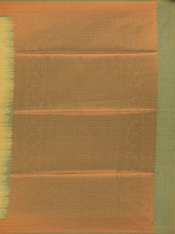 Green Semi Tussar Silk Floral Designed Saree - Diadem