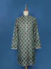 Green Sequins And Floral Embroidery Cotton Kurta Set With Pant